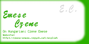 emese czene business card